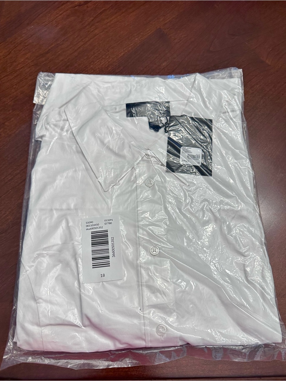 Lane Bryant White Hidden Button No Gap Button Front Shirt Size 18 NWT